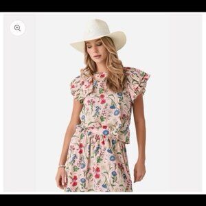 Sur La Vague Ruffle Top